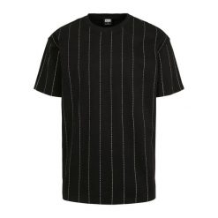 T-shirt Męski Prążki Oversized. Czarne t-shirty męskie Urban Classics, m, bez wzorów, bez kołnierzyka. Za 104.99 zł.