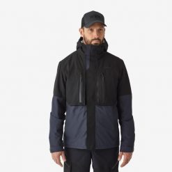 Second Life - Kurtka wędkarska Caperlan FJ 500 wodoodporna - Stan Dobry. Czarne kurtki męskie CAPERLAN, l, bez wzorów, z materiału, z kapturem. Za 261.99 zł.