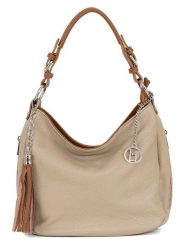 Lia Biassoni Skórzana torebka "Garga" w kolorze szarobrązowym - 26 x 10 cm rozmiar: onesize. Brązowe torebki klasyczne damskie Lia Biassoni, z aplikacjami, z materiału, bez dodatków. Za 260.99 zł.