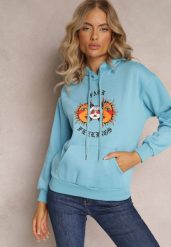 Jasnoniebieska Bluza Kangurka z Nadrukiem i Kapturem Uvella. Niebieskie bluzy z kapturem damskie Renee, l. Za 79.99 zł.