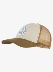 Czapka z daszkiem Rab Dihedral Badge Cap - pebble/oak. Brązowe czapki męskie RAB, bez wzorów, z bawełny. Za 159.99 zł.