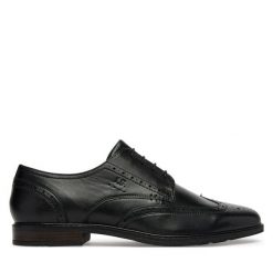 Półbuty Josef Seibel. Czarne półbuty męskie Josef Seibel, bez zapięcia. Za 439.99 zł.