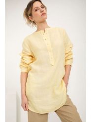 Josephine & Co Lniana tunika "Georgia" w kolorze żółtym rozmiar: 36. Żółte tuniki damskie Josephine & Co, na co dzień, bez wzorów, ze lnu, bez kołnierzyka, bez ramiączek. Za 230.99 zł.