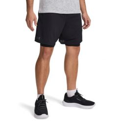 Under Armour TECH VENT 2IN1 SHORT Spodenki treningowe. Czarne szorty sportowe męskie Under Armour, m, z materiału, do biegania. Za 149.99 zł.