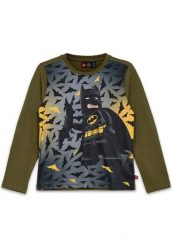 Koszulka dziecięca LEGO Batman Tano 601, długi rękaw, zielona. Zielone koszulki dziewczęce LEGO, bez wzorów, z bawełny, bez ramiączek. Za 69.99 zł.
