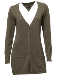Heine Kardigan w kolorze oliwkowym rozmiar: 34. Brązowe kardigany damskie Heine, bez wzorów, z bawełny. Za 56.95 zł.