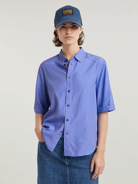 G-Star Koszula w kolorze niebieskim rozmiar: M. Niebieskie koszule damskie G-Star, m, bez wzorów, retro, bez kołnierzyka, bez ramiączek. Za 166.88 zł.