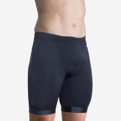 Spodenki pływackie Jammer Nabaiji Fiti Hexagone. Czarne kąpielówki męskie NABAIJI, s, bez wzorów, z elastanu, na fitness i siłownię. Za 119.99 zł.