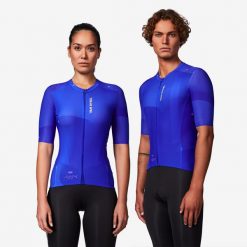 Koszulka rowerowa szosowa Van Rysel RCR-R 2. Niebieskie t-shirty sportowe męskie VAN RYSEL, m, z elastanu, bez ramiączek, rowerowe. Za 269.99 zł.