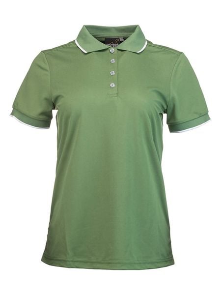 Traunstein Sport Funkcyjna koszulka polo w kolorze zielonym rozmiar: 36. Zielone bluzki sportowe damskie Traunstein Sport, bez wzorów, z materiału, bez ramiączek. Za 118.45 zł.
