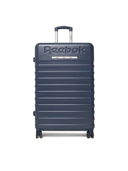 Reebok Walizka duża CWBEO-RBK-MS-003-L Granatowy. Niebieskie walizki Reebok, bez wzorów, z tworzywa sztucznego, duże. Za 349.99 zł.