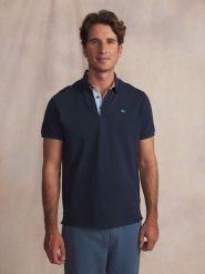 Koszulka Polo Męska TBS Clidepol. Niebieskie koszulki polo męskie Tbs, na lato, m, bez wzorów, z bawełny, bez ramiączek. Za 279.00 zł.