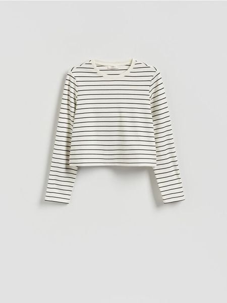 Bluza w paski - wielobarwny. Bluzy bez kaptura damskie Reserved, l, z dzianiny. W wyprzedaży za 49.99 zł.
