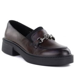 Skórzane lordsy damskie mokasyny na grubej podeszwie bordowe Vinceza 39985. Czerwone mokasyny damskie VINCEZA, ze skóry. Za 169.99 zł.