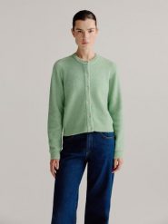 Josephine & Co Kardigan "Laurine" w kolorze zielonym rozmiar: M. Zielone kardigany damskie Josephine & Co, m, bez wzorów, prążkowane. Za 195.99 zł.