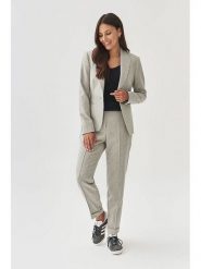 TATUUM Spodnie w kolorze jasnoszarym rozmiar: 42. Szare spodnie materiałowe damskie Tatuum, bez wzorów, z materiału. Za 231.68 zł.