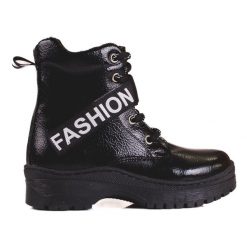 W. Potocki Botki dziewczęce Potocki fashion czarne. Czarne botki dziewczęce bez wzorów, bez ramiączek. Za 202.10 zł.