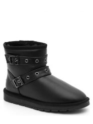 ISLAND BOOT Botki zimowe "Eternity" w kolorze czarnym rozmiar: 37. Czarne botki damskie Island Boot, na zimę, z materiału, bez obcasa, bez zapięcia. Za 114.98 zł.