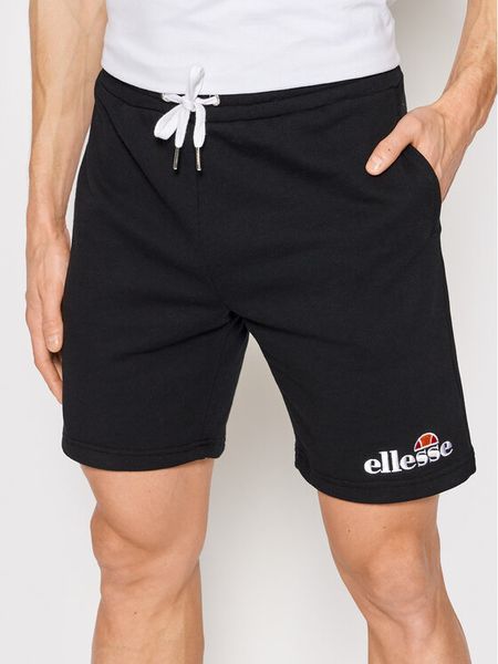 Ellesse Szorty sportowe Silvan SHF09162 Czarny Regular Fit. Czarne szorty męskie Ellesse, bez wzorów, z bawełny, sportowe. Za 129.99 zł.