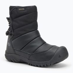 Śniegowce juniorskie KEEN Puffrider WP. Czarne buty zimowe męskie Keen, na zimę, bez zapięcia. Za 289.99 zł.