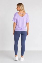 Koszulka do jogi damska 2skin Kizomba lila. Czerwone bluzki sportowe damskie 2SkIN, l, z materiału, bez kołnierzyka, bez ramiączek. Za 129.00 zł.