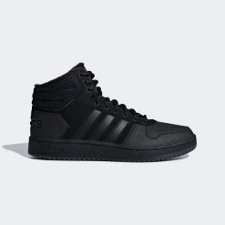Buty męskie sportowe ocieplane Adidas HOOPS 2.0. Czarne buty sportowe na co dzień męskie Adidas, bez zapięcia, trekkingowe. W wyprzedaży za 219.00 zł.