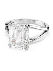 Swarovski Pierścionek z cyrkoniami rozmiar: 58. Szare pierścionki damskie Swarovski, z cyrkonią, metalowe. Za 239.86 zł.