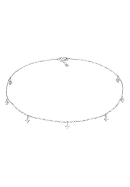 Elli Damski Choker Solitaire z kryształami cyrkonii w srebrze 925 Sterling Silver Naszyjniki 1 ct. Szare naszyjniki damskie Elli, na co dzień, srebrne. Za 268.99 zł.