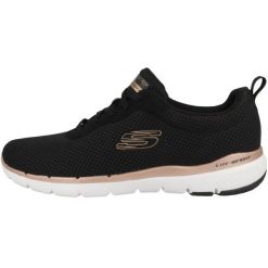 Buty sportowe Sneakersy damskie, Skechers Flex Appeal 3.0. Czarne buty sportowe na co dzień damskie Skechers, bez wzorów, z materiału, trekkingowe, Skechers Sport. Za 299.99 zł.