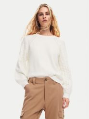 Desigual Sweter Regina 24WWJF35 Biały Regular Fit. Białe swetry klasyczne damskie Desigual, xl, z syntetyku, bez kołnierzyka. Za 189.99 zł.
