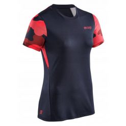 Koszulka sportowa z krótkim rękawem CEP Camocloud damska. Czerwone bluzki sportowe damskie CEP, l, bez wzorów, z tkaniny, bez ramiączek. Za 199.00 zł.