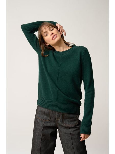 Just Cashmere Kaszmirowy sweter "Emma" w kolorze ciemnozielonym rozmiar: XL. Zielone swetry klasyczne damskie Just Cashmere, xl, z kaszmiru, bez kołnierzyka. Za 524.62 zł.