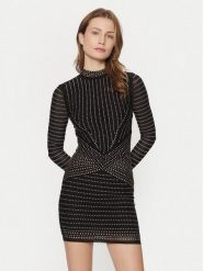 Marciano Guess Sukienka koktajlowa 5RGK30 6218A Czarny Regular Fit. Czarne sukienki damskie Marciano Guess, z aplikacjami, z syntetyku, wizytowe, bez kołnierzyka, bez ramiączek. Za 1,119.00 zł.