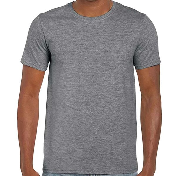 Koszulka Unisex Dla Dorosłych Softstyle Heather. Szare bluzki damskie Gildan, m, bez wzorów, bez kołnierzyka. Za 38.99 zł.