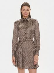 Marciano Guess Sukienka codzienna 4RGK37 7014A Brązowy Regular Fit. Brązowe sukienki damskie Marciano Guess, na co dzień, z aplikacjami, z syntetyku, bez kołnierzyka, bez ramiączek, proste. Za 689.99 zł.