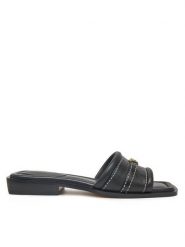 Michael Kors Klapki Mandy Slide 40R5MAFS2L Czarny. Czarne klapki damskie Michael Kors, bez wzorów, ze skóry, bez obcasa. Za 369.99 zł.