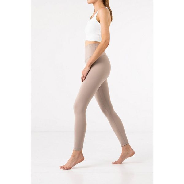 Legginsy do jogi Moonholi Yoggings long z długimi nogawkami. Brązowe bielizna termoaktywna damska MOONHOLI, l, bez wzorów. Za 359.00 zł.