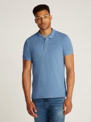TOMMY JEANS Koszulka polo w kolorze błękitnym rozmiar: 3XL. Niebieskie koszulki polo męskie Tommy Jeans, xl, bez wzorów, z bawełny, bez ramiączek. Za 217.45 zł.