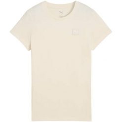 T-shirt Damski ESS Elevated. Brązowe t-shirty damskie Puma, bez wzorów, bez kołnierzyka. Za 120.99 zł.