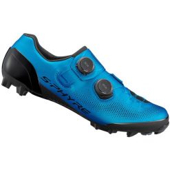 Rower szosowy - buty kolarskie SH-XC903 S-PHYRE, niebieskie. Niebieskie buty trekkingowe męskie SHIMANO, bez zapięcia, rowerowe. Za 1,499.00 zł.