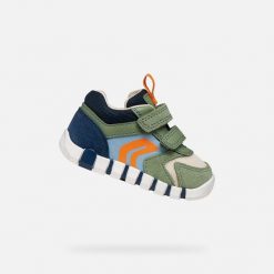 Buty GEOX B IUPIDOO BOY Zielony. Niebieskie buty fitness męskie Geox, na fitness i siłownię. Za 189.99 zł.