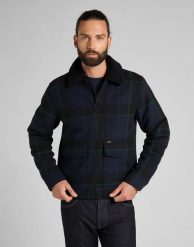 LEE CHETOPA WINTER JACKET MĘSKA KURTKA PRZEJŚCIOWA W KRATĘ NAVY L86PCS35 112122755. Niebieskie kurtki męskie Lee, l, bez wzorów, bez kaptura. Za 419.99 zł.