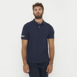 Koszulka polo męska ARIETE. Niebieskie koszulki polo męskie Legea, m, bez wzorów, z bawełny, bez ramiączek. Za 71.90 zł.