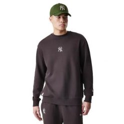 Bluza New York Yankees MLB Midi LE Crew BB BRS. Brązowe bluzy bez kaptura męskie New Era, bez wzorów, casualowe, bez kołnierzyka, bez ramiączek. Za 232.50 zł.