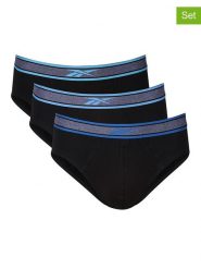 Reebok Slipy (3 pary) "Kyal" w kolorze czarnym rozmiar: M. Czarne slipki męskie Reebok, bez wzorów. Za 63.95 zł.