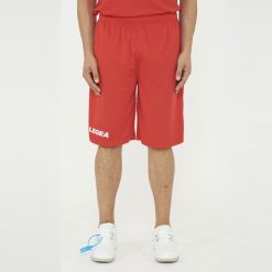 Krótkie Spodenki Damskie Biegowe Portland Czerwone. Czerwone spodenki sportowe damskie Legea, bez wzorów, z poliesteru, sportowe. Za 64.00 zł.