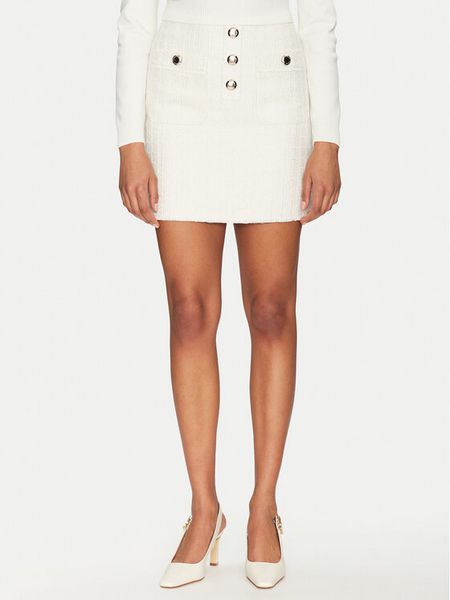 Morgan Spódnica mini 251-JABI Écru Slim Fit. Spódniczki damskie Morgan, bez wzorów, z syntetyku, mini. Za 259.99 zł.