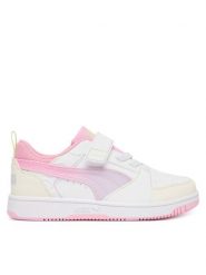 Puma Sneakersy Rebound V6 Lo Come On AC+ PS 405044 02 Biały. Białe buty sportowe dziewczęce Puma, bez wzorów, ze skóry, bez zapięcia. Za 189.99 zł.