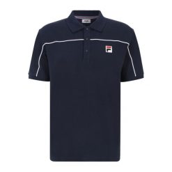 Koszulka polo męska FILA Lawrence. Czarne koszulki polo męskie Fila, m, bez wzorów, z bawełny, bez ramiączek. Za 159.99 zł.