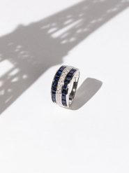 DIAMOND & CO Złoty pierścionek "Lahad" z diamentami rozmiar: 52. Niebieskie pierścionki damskie Diamond & Co, z diamentem, złote. Za 2,740.99 zł.